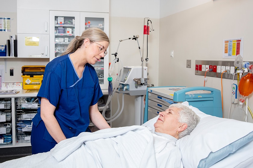 Image of healthcare worker with patient 