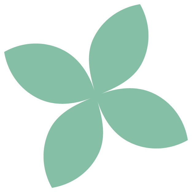 Graphic element of green leaves
