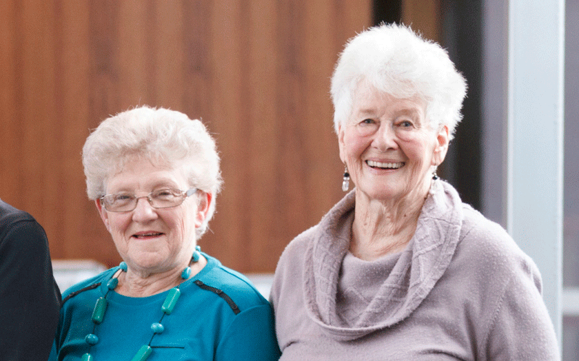 Two happy auxiliary members