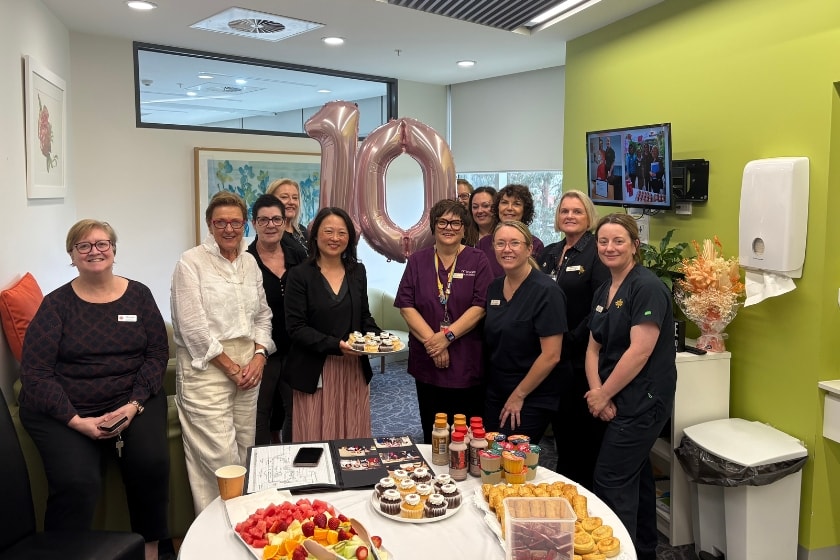 The Oncology team celebrating 10 years of its Day Oncology service