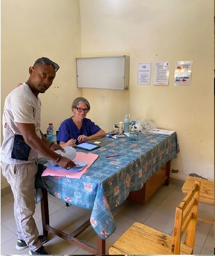 Dr Chapman working in Madagascar