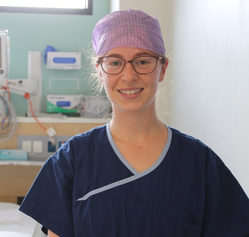 St John of God Geelong Hospital Registered Nurse Grace Campagnolo in ward
