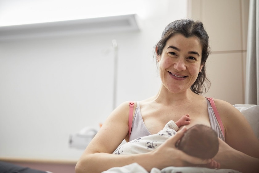 St John of God Mt Lawley Hospital patient breastfeeding newborn