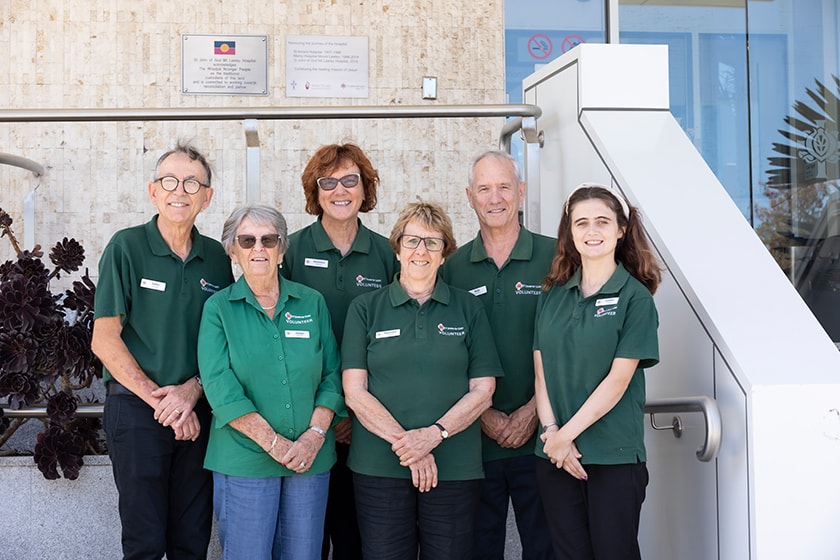 A group of St John of God Mt Lawley volunteers