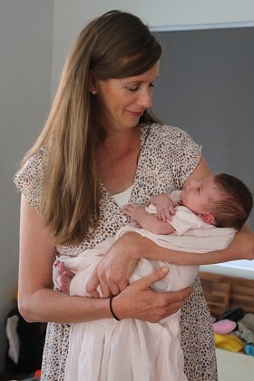 Ngaire Kiernan, together with husband, Troy, has welcomed her 11th baby, Florence, born at St John of God Mt Lawley Hospital's Family Birthing Unit