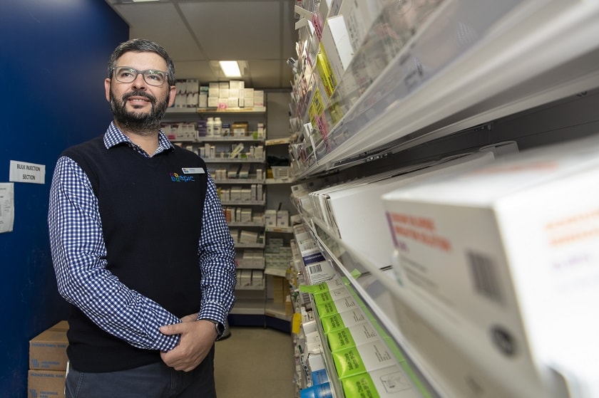 Pharmacist Anthony Fico at Epic Pharmacy at St John of God Murdoch Hospital