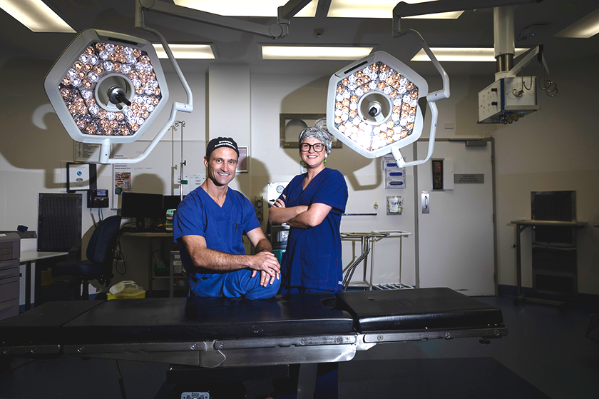 Image of Orthonova leadership duo Kimberley Montgomery and Dr Alex Swann