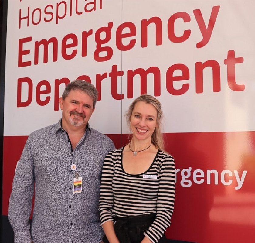 St John of God Murdoch Hospital emergency medicine professors, Michelle Johnston and Steve Dunjey