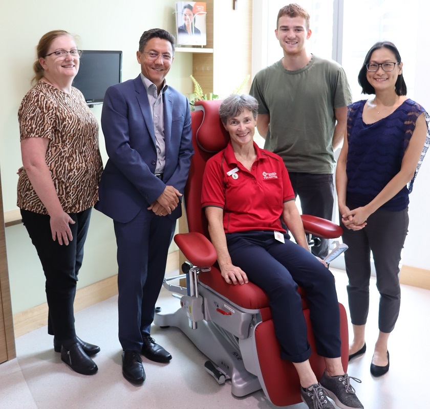 The family of a mother and son treated at the St John of God Murdoch Cancer Centre have generously funded a new chemotherapy treatment chair for the ward as a third family member awaits treatment.