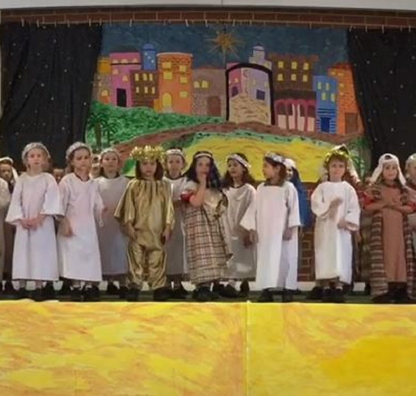 Liwara Catholic Primary School pre-primary students performing a nativity play for St John of God Subiaco Hospital