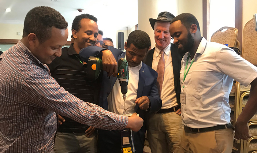 Dr Graham Forward teaching in Ethiopia