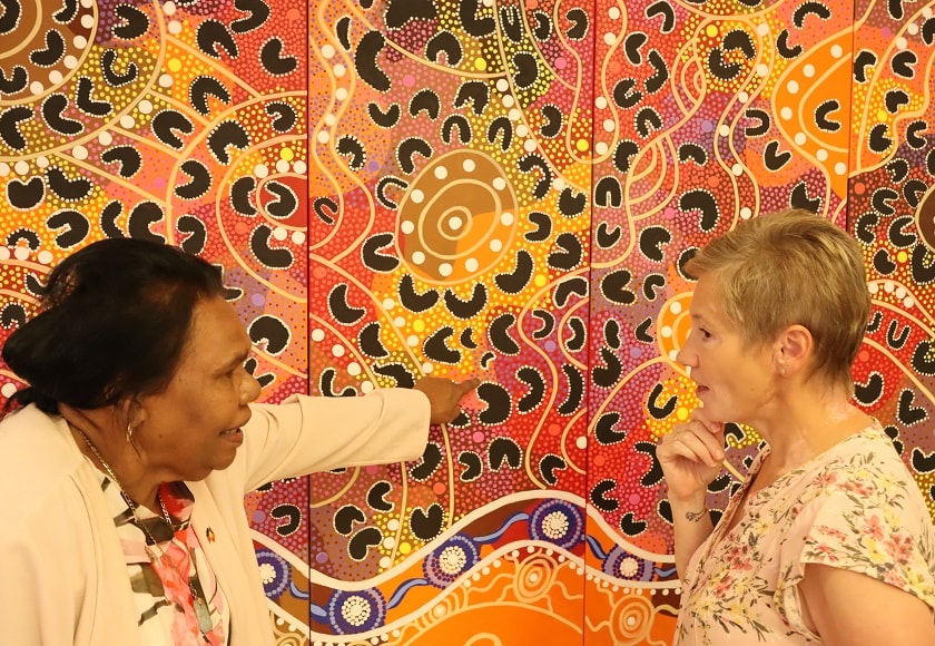 Aunty Neta and Tracey Gracewood with Djilba