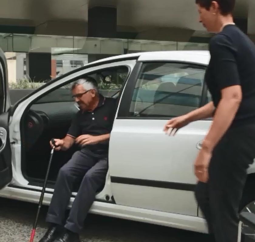 Getting into the car after orthopaedic surgery