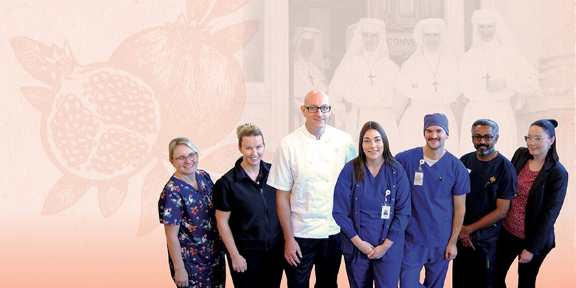 A group of smiling caregivers.