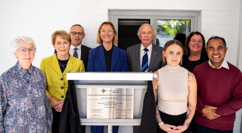 People posing in front of the new Horizon house in West Leederville
