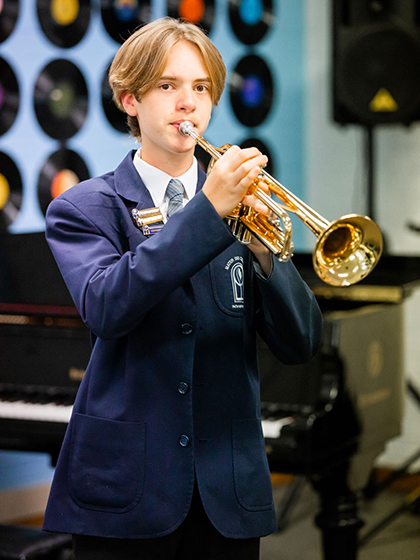 Trumpeter Lachlan Hemetsberger at the Spirit of the Arts Festival Concert