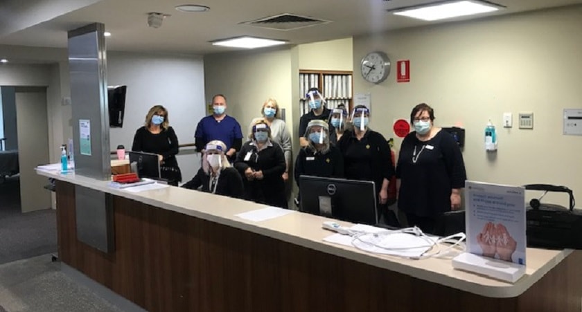 St John of God Berwick Hospital caregivers assisting during the COVID-19 pandemic