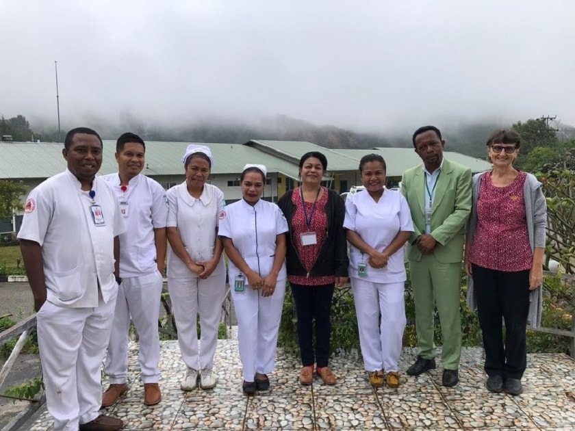 Image of hospital staff from Maubisse, Timor Leste hospital. 