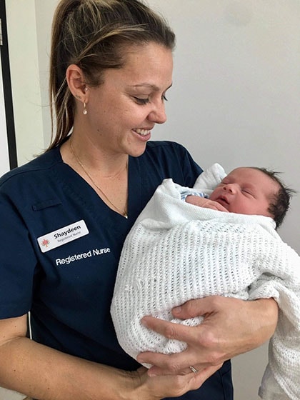 Shaydeen with baby, Rule