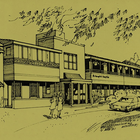 Artist’s sketch of St Joseph’s Private Hospital, 1993