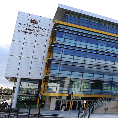 Photograph taken in 2016 of the exterior of the Wexford Medical Centre building