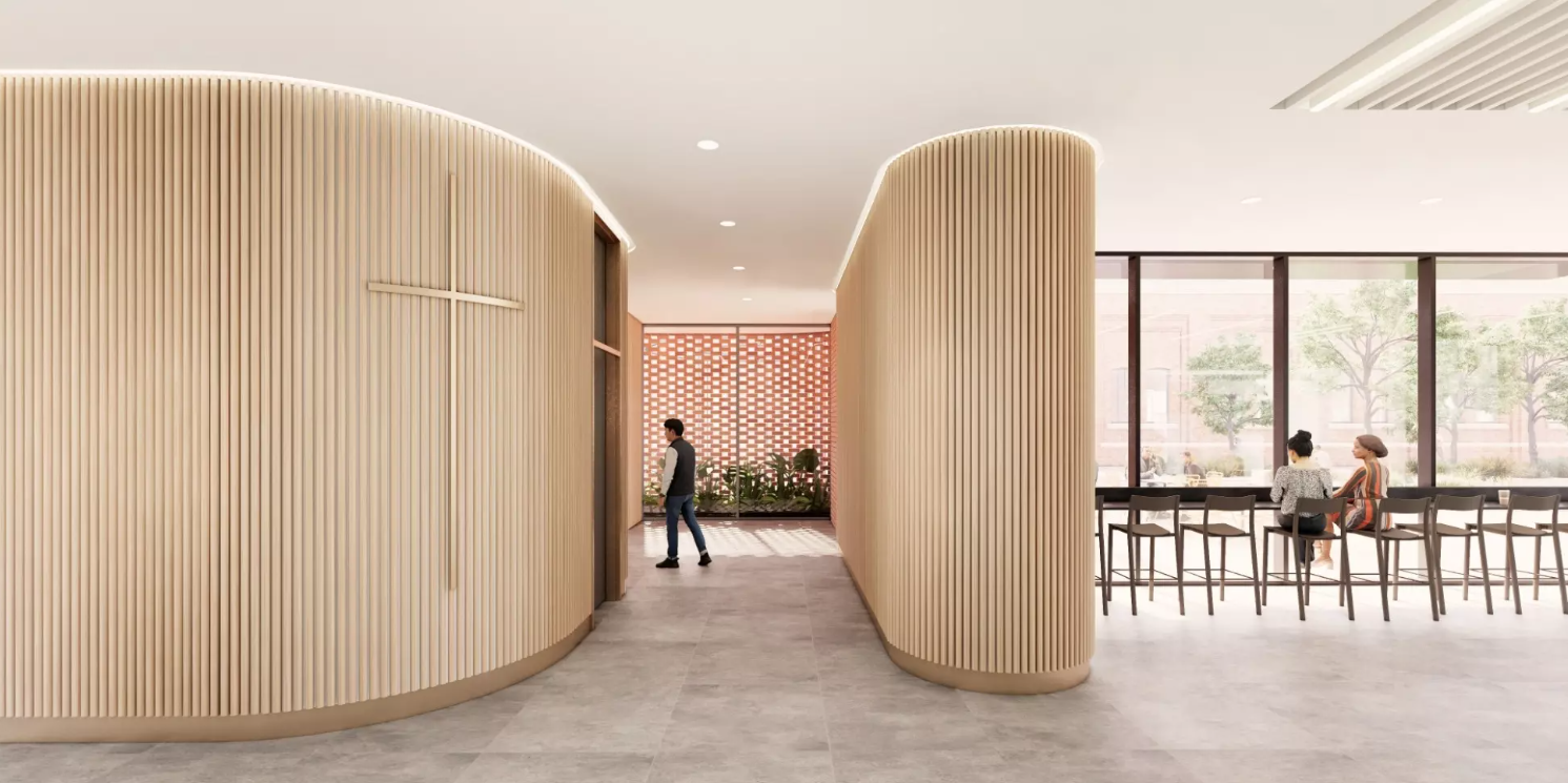 St John of God Midland Private Hospital hallway render