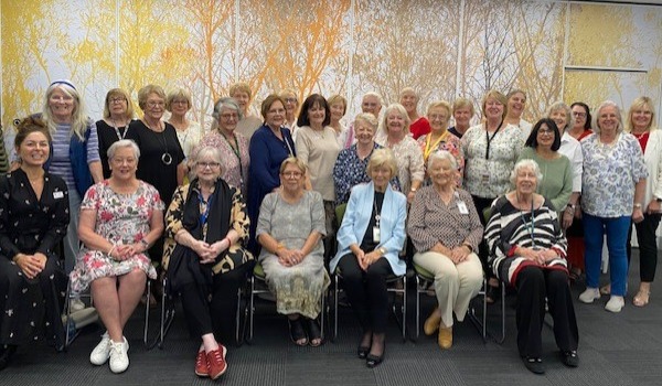 group picture of the Geelong Auxiliary hospital team