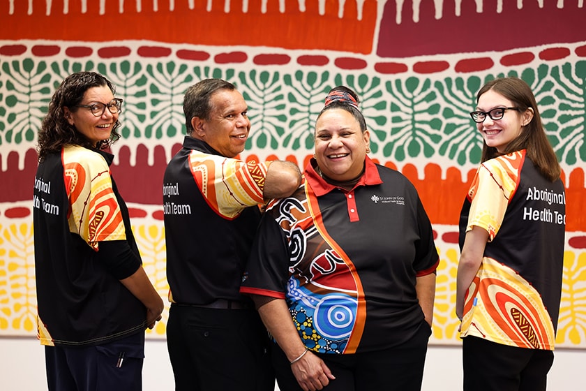 Four members of the Aboriginal Health Team from St John of God Midland Public Hospital