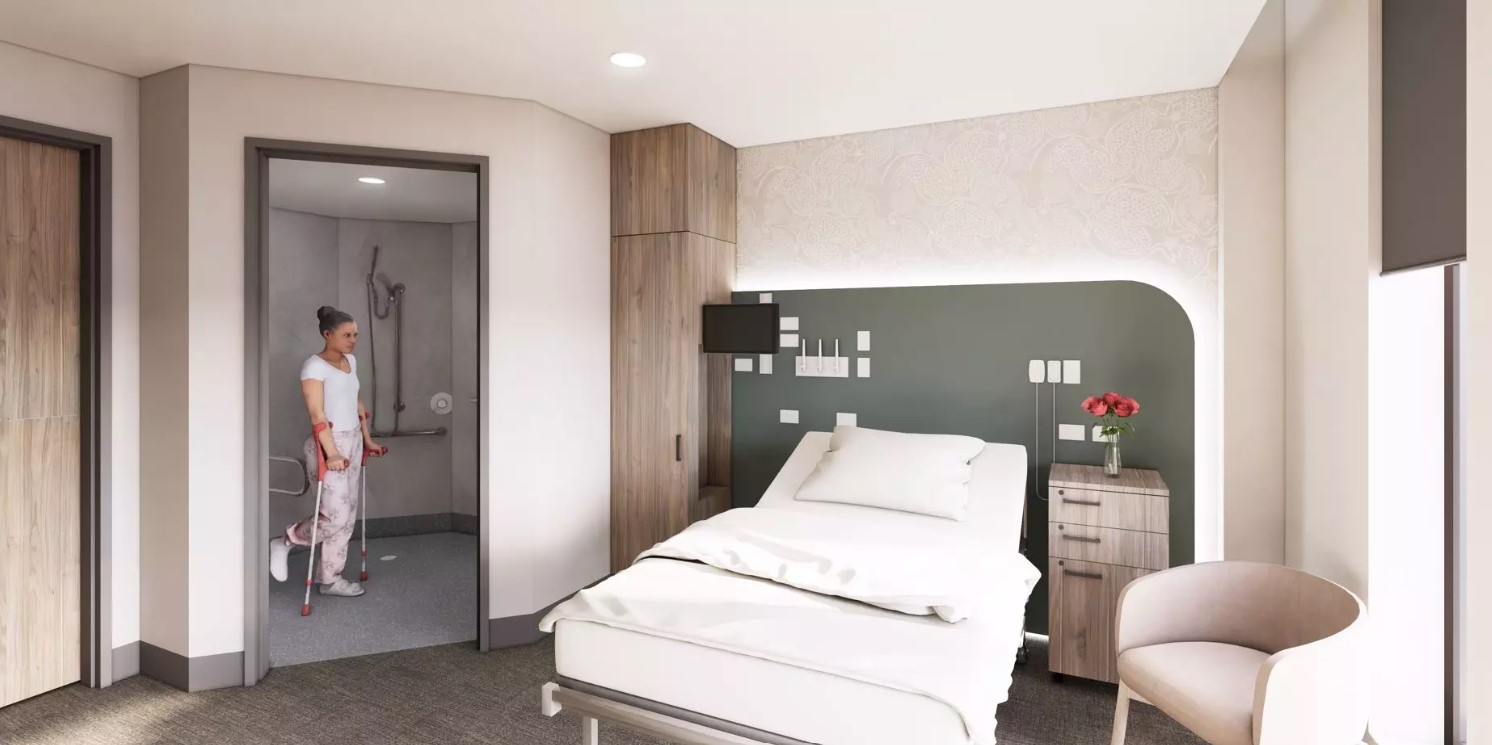 St John of God Midland Private Hospital hospital room render