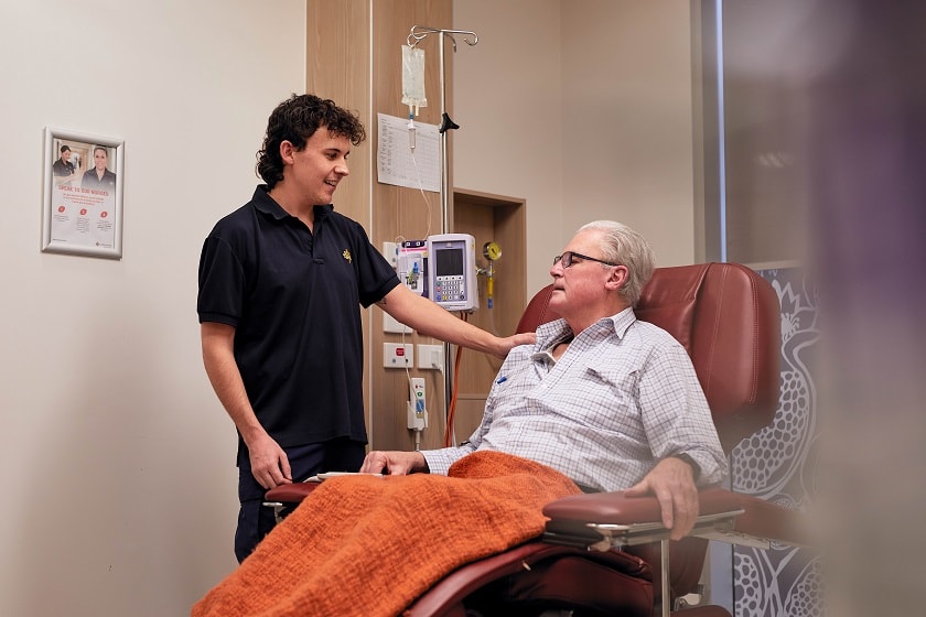 Patient with doctor