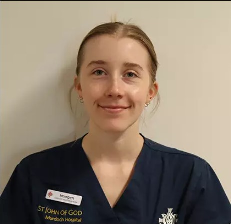 Headshot of Imogen, graduate nurse at St John Of God Health Care