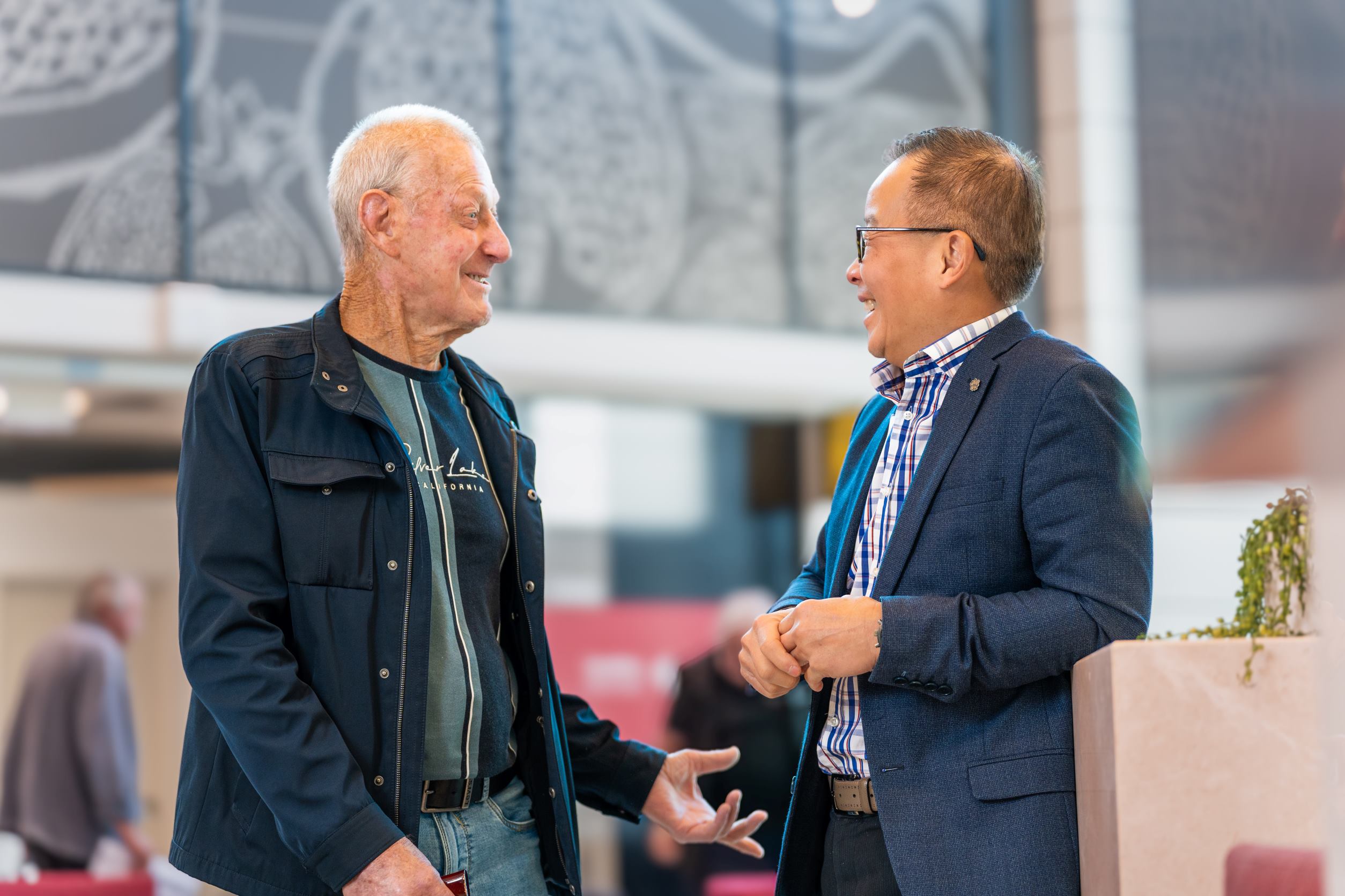 Specialist chatting with patient