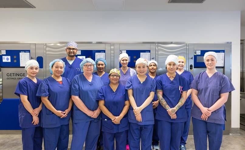 Diverse hospital personal posing