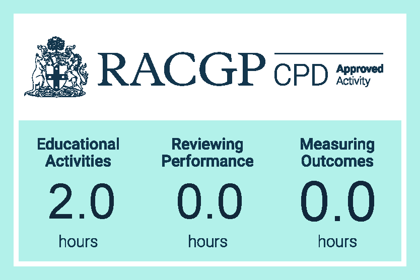 RACGP CPD hours 2 hours educational activities
