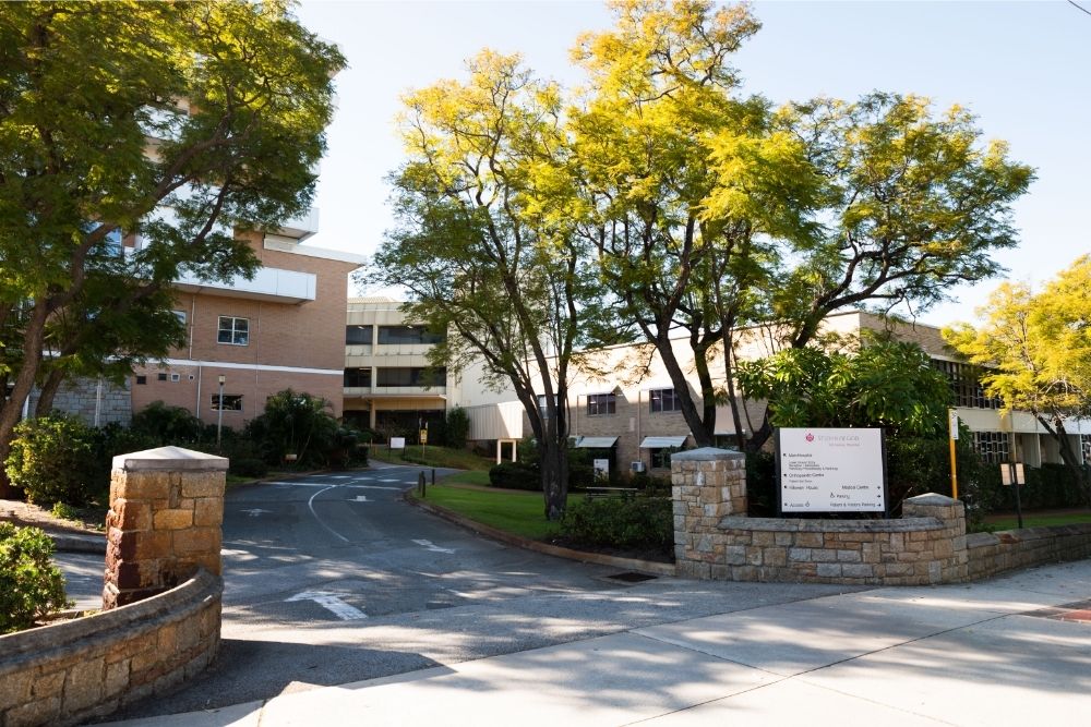 Driveway at St John of God Mt Lawley Hospital