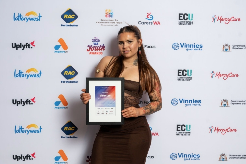 Violet at the 2026 WA Youth Awards