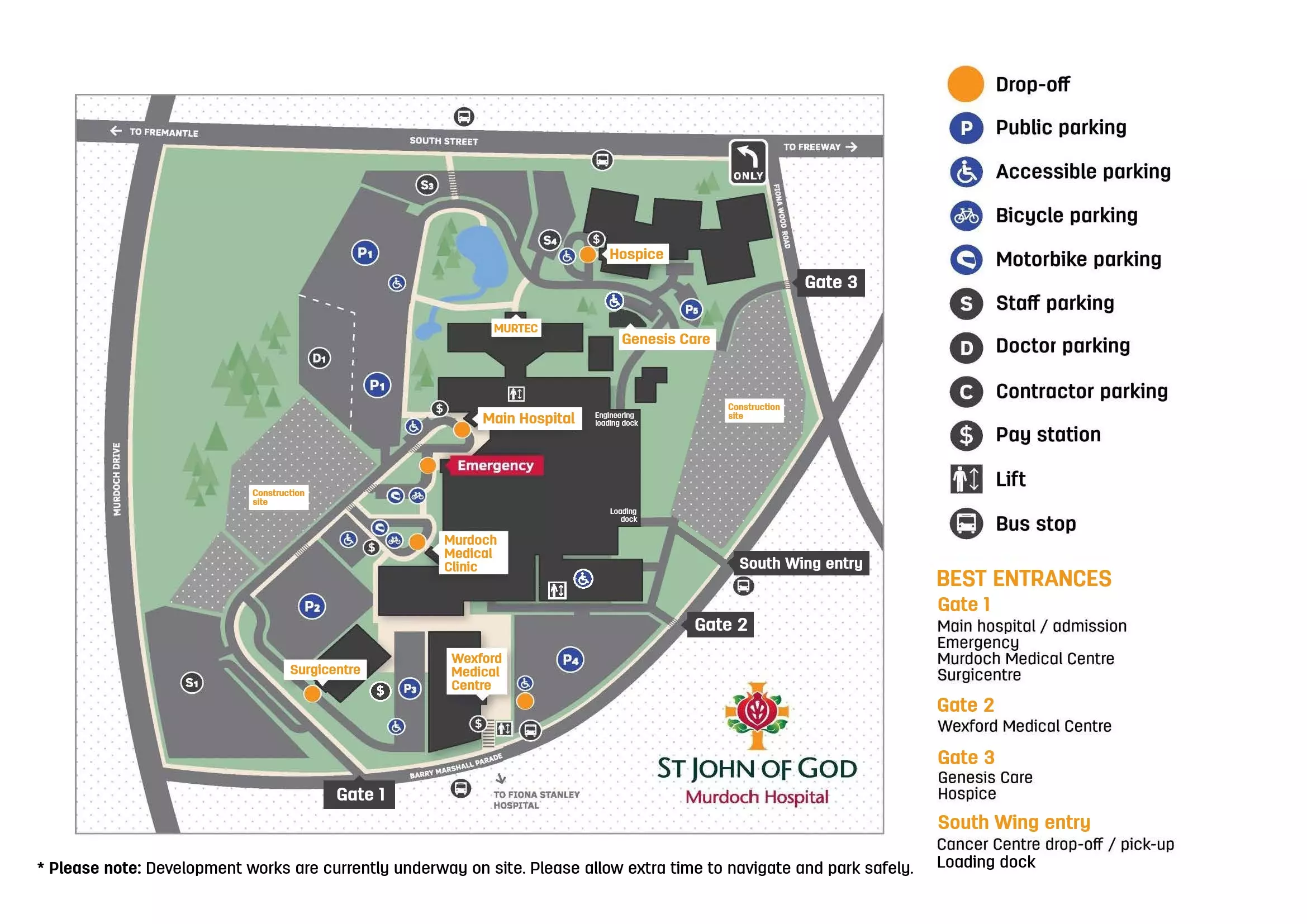 St John of God Murdoch Hospital map