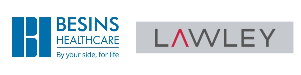 Besins Healthcare and Lawley logos