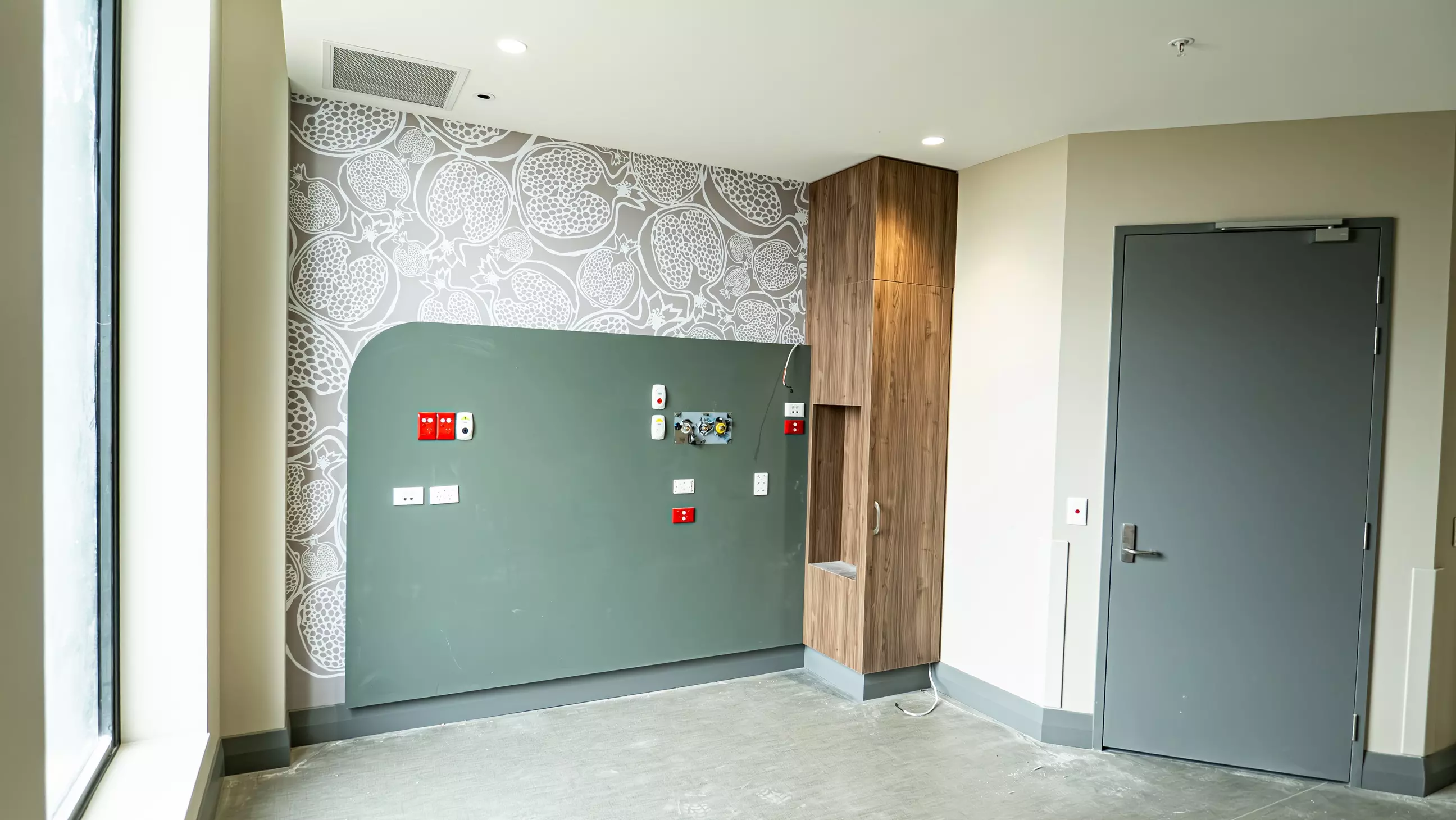 Inside of an almost finished hospital room